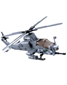 SLUBAN BRICK CONSTRUCTION MODEL - 0838 - COBRA ATTACK HELICOPTER 