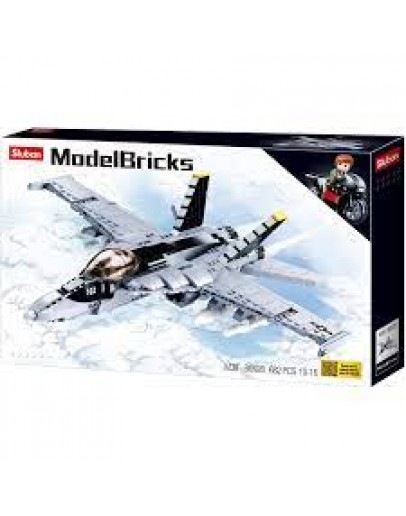 SLUBAN BRICK CONSTRUCTION MODEL - 0928 - F-18 HORNET SLUB0928