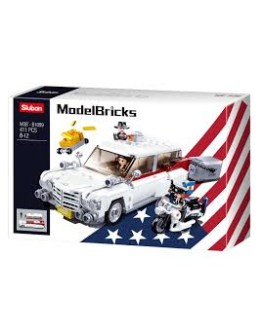 SLUBAN BRICK CONSTRUCTION MODEL - 1099 - OLD SCHOOL AMBULANCE