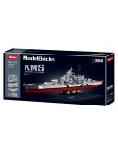 SLUBAN BRICK CONSTRUCTION MODEL - 1102 - KMS BISMARK BATTLESHIP SLUB1102