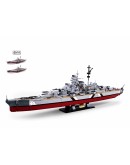 SLUBAN BRICK CONSTRUCTION MODEL - 1102 - KMS BISMARK BATTLESHIP SLUB1102