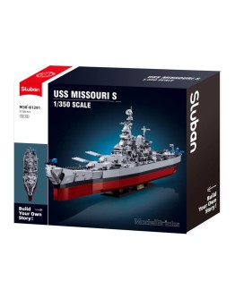 SLUBAN BRICK CONSTRUCTION MODEL - 1291 - 1/350 SCALE USS MISSOURI S
