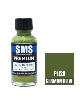 SCALE MODELLERS SUPPLY PREMIUM ACRYLIC LACQUER PAINT - PL128 - GERMAN OLIVE (30ML)