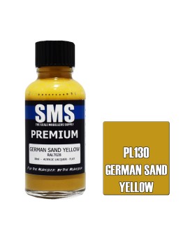 SCALE MODELLERS SUPPLY PREMIUM ACRYLIC LACQUER PAINT - PL130 - GERMAN SAND YELLOW (30ML)