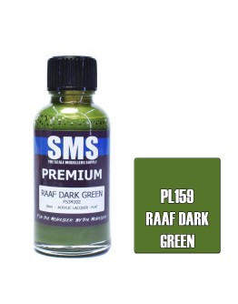 SCALE MODELLERS SUPPLY PREMIUM ACRYLIC LACQUER PAINT - PL159 - RAAF DARK GREEN (30ML)