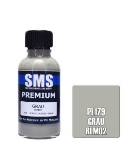 SCALE MODELLERS SUPPLY PREMIUM ACRYLIC LACQUER PAINT - PL179 - GRAU (30ML)