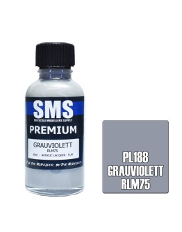 SCALE MODELLERS SUPPLY PREMIUM ACRYLIC LACQUER PAINT - PL188 - GRAUVIOLETT (RLM75) (30ML)