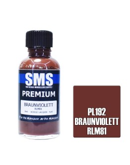 SCALE MODELLERS SUPPLY PREMIUM ACRYLIC LACQUER PAINT - PL192 - BRAUNVIOLETT (RLM81) (30ML)
