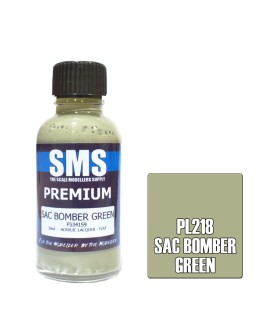 SCALE MODELLERS SUPPLY PREMIUM ACRYLIC LACQUER PAINT - PL218 - SAC BOMBER GREEN (30ML)