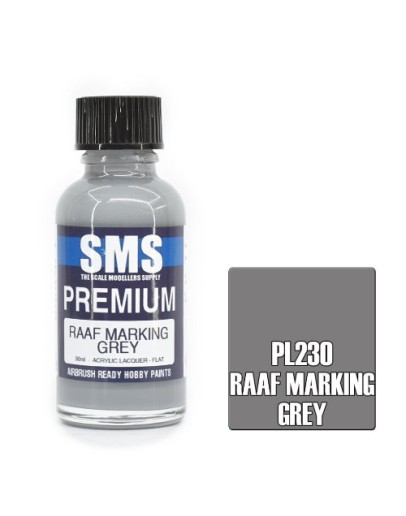 SCALE MODELLERS SUPPLY PREMIUM ACRYLIC LACQUER PAINT - PL230 - RAAF MARKING GREY (30ML)