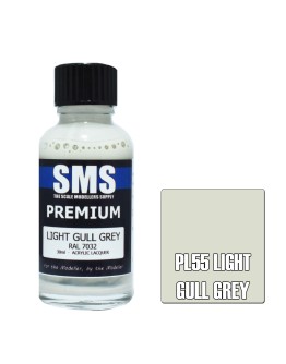 SCALE MODELLERS SUPPLY PREMIUM ACRYLIC LACQUER PAINT - PL055 - LIGHT GULL GREY (30ML)