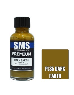 SCALE MODELLERS SUPPLY PREMIUM ACRYLIC LACQUER PAINT - PL085 - DARK EARTH (30ML)