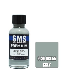SCALE MODELLERS SUPPLY PREMIUM ACRYLIC LACQUER PAINT - PL086 - OCEAN GREY (30ML)