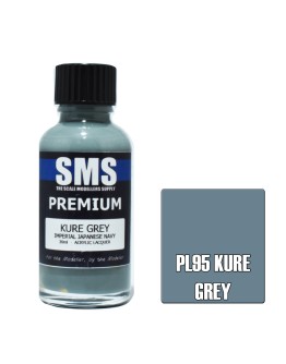 SCALE MODELLERS SUPPLY PREMIUM ACRYLIC LACQUER PAINT - PL095 - KURE GREY (30ML)