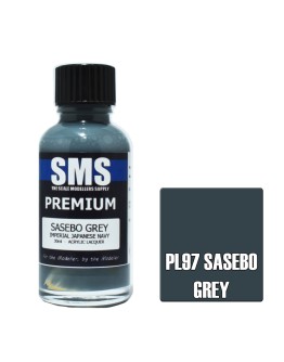 SCALE MODELLERS SUPPLY PREMIUM ACRYLIC LACQUER PAINT - PL097 - SASEBO GREY (30ML)