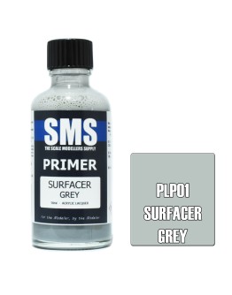 SCALE MODELLERS SUPPLY PREMIUM ACRYLIC LACQUER PAINT - PLP01 - PRIMER SURFACE GREY (50ML)