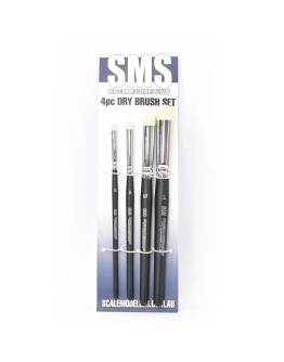 SCALE MODELLERS SUPPLY ACCESSORIES - BSET05 - 4PC DRY BRUSH SET