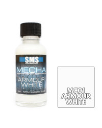 SCALE MODELLERS SUPPLY PREMIUM ACRYLIC LACQUER PAINT - MECHA COLOR - MC01 - ARMOUR WHITE (30ML)