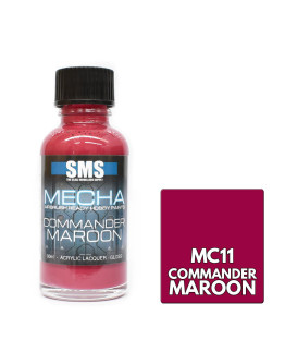 SCALE MODELLERS SUPPLY PREMIUM ACRYLIC LACQUER PAINT - MECHA COLOR - MC11 - COMMANDER MAROON (30ML)