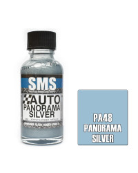 SCALE MODELLERS SUPPLY PREMIUM ACRYLIC LACQUER PAINT - AUTO COLOR - PA48 - PANORAMA SILVER (30ML)