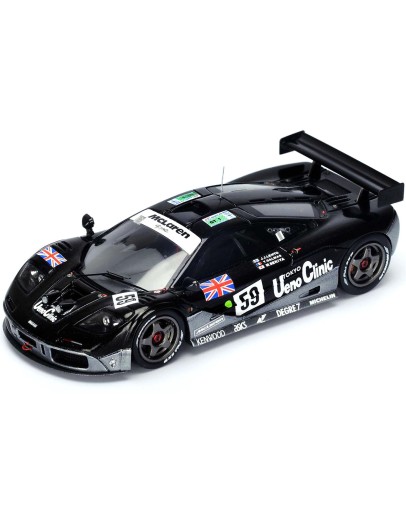 SOLIDO 1/18 SCALE DIE-CAST MODEL - 1804106 - 1995 MCLAREN F1 GT-R LMGT1 SHORT TAIL BLACK - 24HR LE MANS - SD1804106