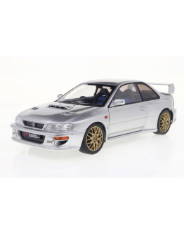 SOLIDO 1/18 SCALE DIE-CAST MODEL - 1807408 - SUBARU IMPREZA 22B - SILVER - 1998