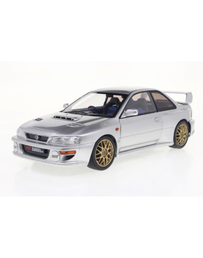 SOLIDO 1/18 SCALE DIE-CAST MODEL - 1807408 - SUBARU IMPREZA 22B - SILVER - 1998