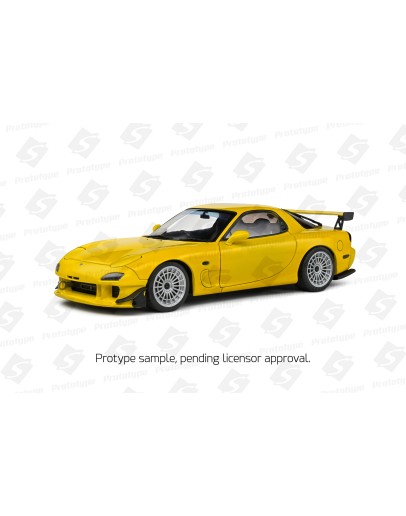SOLIDO 1/18 SCALE DIE-CAST MODEL - 1810603 - Mazda RX7 FD RS - Yellow Street Fighters - 1994