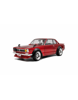 SOLIDO 1/18 SCALE DIE-CAST MODEL - 1813002 - NISSAN SKYLINE [C10] - HAKOSUKA SOLIDO WORKS METALLIC - 1970