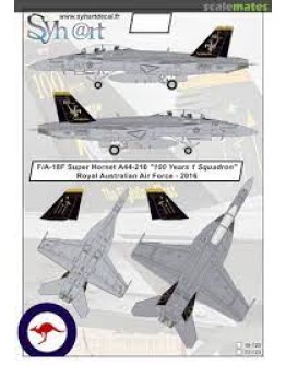 SYHART DECAL 1/48 48120 FA-18F SUPER HORNET A44-210 100 YEARS RAAF 6 SQDN SY48120