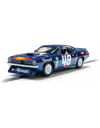 SCALEXTRIC 1/32 SLOT CAR - C4219 -  PLYMOUTH BARRACUDA #48 DAN GURNEY 1970 TRANS AM