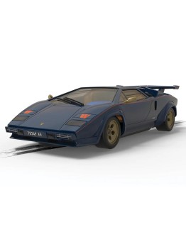 SCALEXTRIC 1/32 SLOT CAR - C4411 - Lamborghini Countach - Blue + Gold