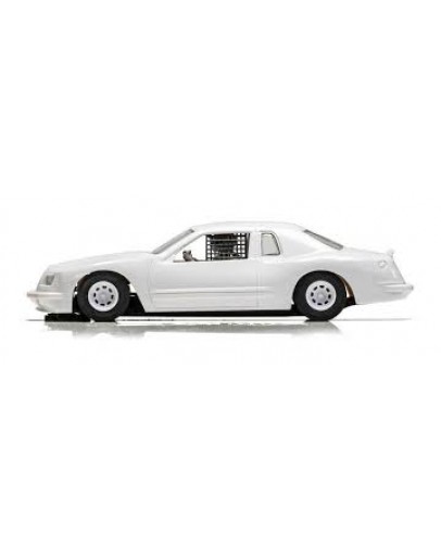 SCALEXTRIC 1/32 SLOT CAR - C4077 - FORD THUNDERBIRD - WHITE ROAD CAR