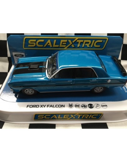SCALEXTRIC 1/32 SLOT CAR - C4171 - FORD FALCON XY GTHO PHASE III - ELECTRIC BLUE ROAD CAR