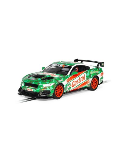 SCALEXTRIC 1/32 SLOT CAR - C4327 - Ford Mustang GT4 - Castrol Draft Car