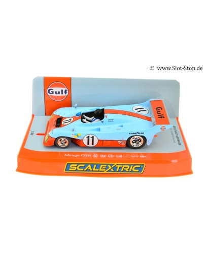 SCALEXTRIC 1/32 SLOT CAR - C4443 - MIRAGE GR8 - 1975 LE MANS WINNER #11 GULF - SX4443