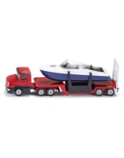 SIKU SUPER DIE-CAST MODELS - 1613 - Low Loader with Boat