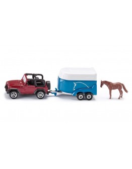 SIKU SUPER DIE-CAST MODELS - 1651 - Jeep with Horse Trailer