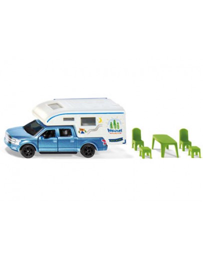 SIKU 1/87 DIE-CAST MODEL - 1693 - Ford F-150 Pick-Up Camper 