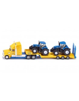 SIKU 1/87 DIE-CAST MODEL - 1805 - Truck with 2 New Holland Tractors