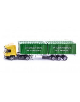 SIKU 1/50 DIE-CAST MODEL VEHICLE - 3921 - Mercedes Actros - Container Truck