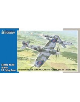 SPECIAL HOBBY 1/48 SCALE PLASTIC MODEL AIRCRAFT KIT - SH48192 - SPITFIRE MK XII & V1 FLYING BOMB SH48192