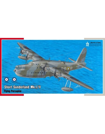 SPECIAL HOBBY 1/72 SCALE PLASTIC MODEL AIRCRAFT KIT - SH72438 - WW2 BRITISH SHORT SUNDERLAND MK I/II - SH72438