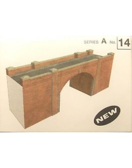 SUPERQUICK OO/HO SCALE CARD BUILDING KIT RAILWAY BUILDINGS SERIES A  - A14 Red Brick Bridge / Tunnel Entrance