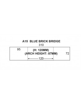 SUPERQUICK OO/HO SCALE CARD BUILDING KIT RAILWAY BUILDINGS SERIES A  - A15 Blue Brick Bridge / Tunnel Entrance