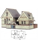 SUPERQUICK OO/HO SCALE CARD BUILDING KIT COUNTRY TOWN BUILDINGS - SERIES B - B31 VILLAGE SCHOOL