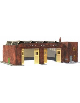 SUPERQUICK OO/HO SCALE CARD BUILDING KIT COUNTRY TOWN BUILDINGS - SERIES B - B34 BUS DEPOT