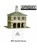 SUPERQUICK OO/HO SCALE CARD BUILDING KIT COUNTRY TOWN BUILDINGS - SERIES B - B35 MARKET HOUSE