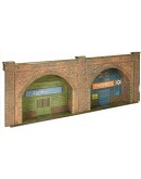 SUPERQUICK OO/HO SCALE CARD BUILDING KIT LOW RELIEF BUILDINGS SERIES C - C08 Red Brick Embankment Arches