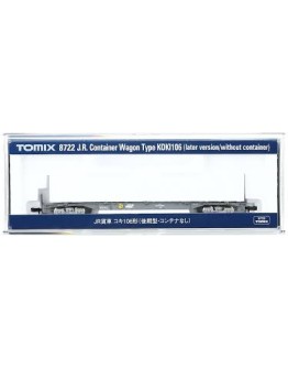 TOMIX N GAUGE WAGON - 8722 J.R. CONTAINER WAGON TYPE KOKI106 [LATER VERSION/WITHOUT CONTAINER] TMX08722